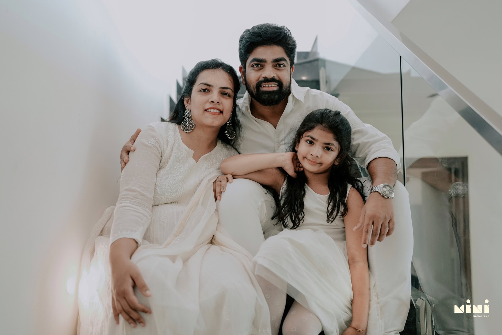 South Indian family photographer Northampton — family portrait at home, Mini Momentz
